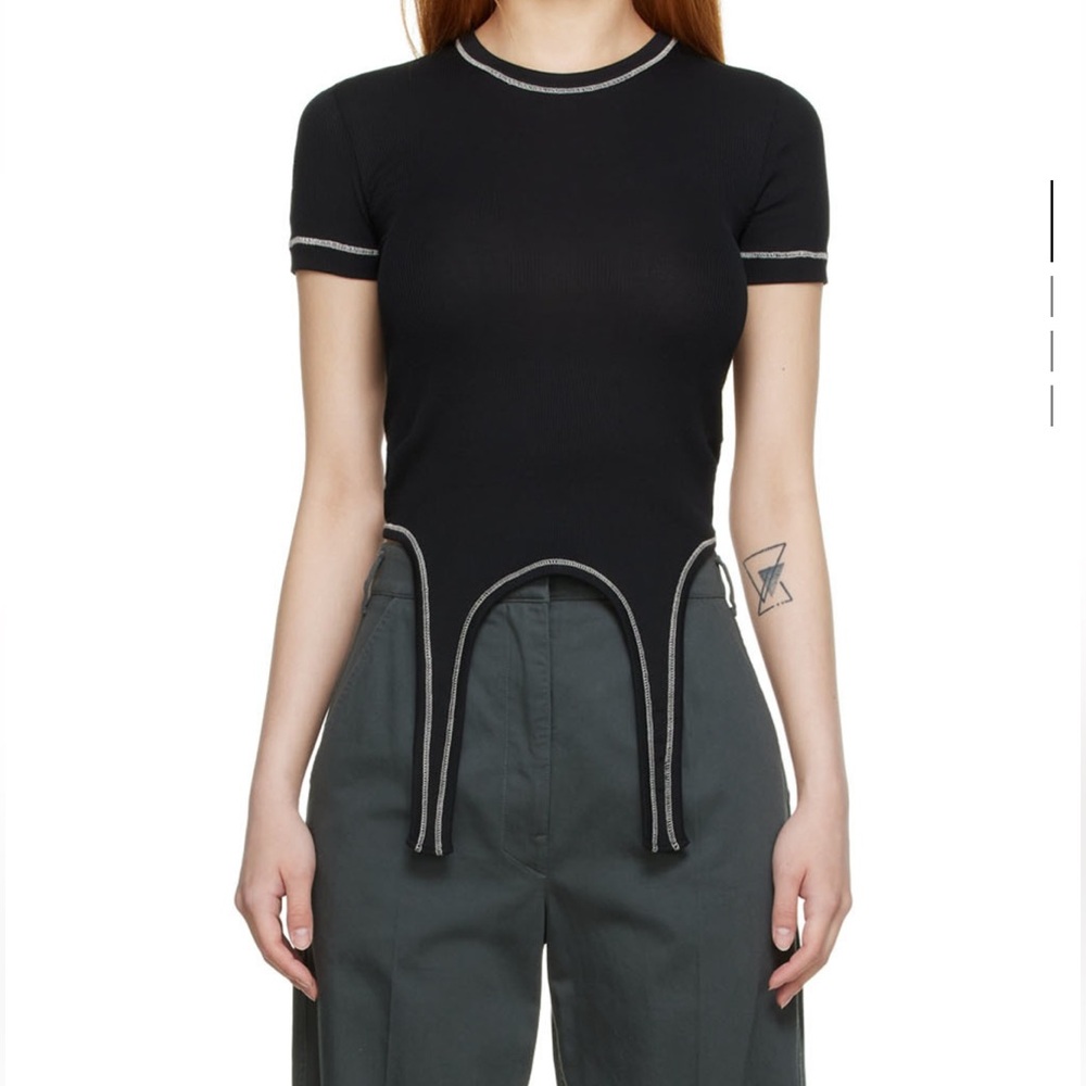 Helmut lang black cotton tee shirt